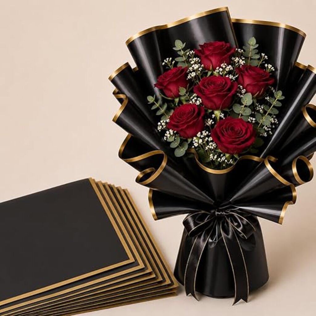 Waterproof Bouquet Wrapping Black