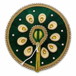 laddu Gopal Green Poshak Pearl Stone Work Dress (Green)