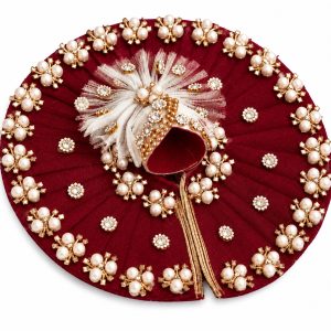 Laddu Gopal Ji Special Fancy Dress with Pagdi (Maroon)