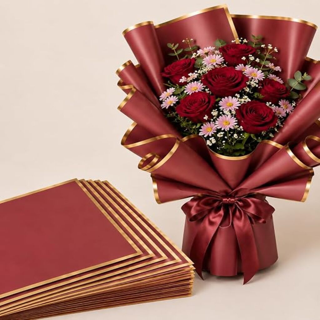 Waterproof Bouquet Wrapping Red
