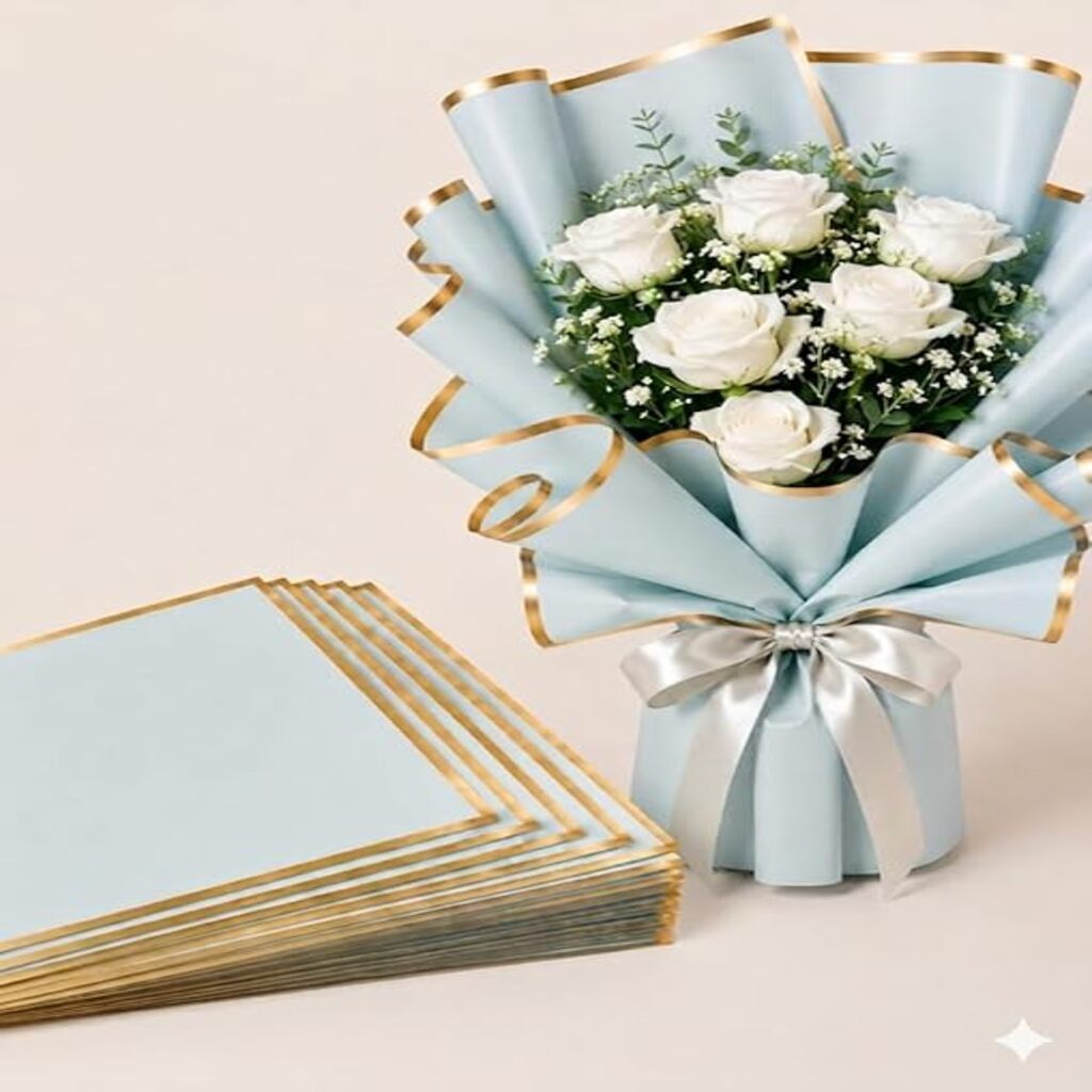 Waterproof Bouquet Wrapping Sky Blue